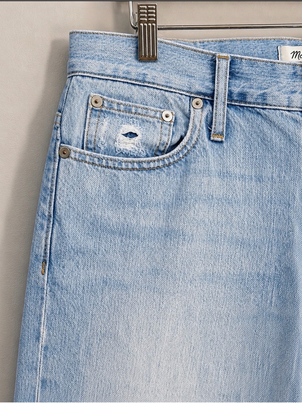MADEWELL The Perfect Summer Jeans Size 30 Light Wash Straight Leg Denim - Picture 4 of 10